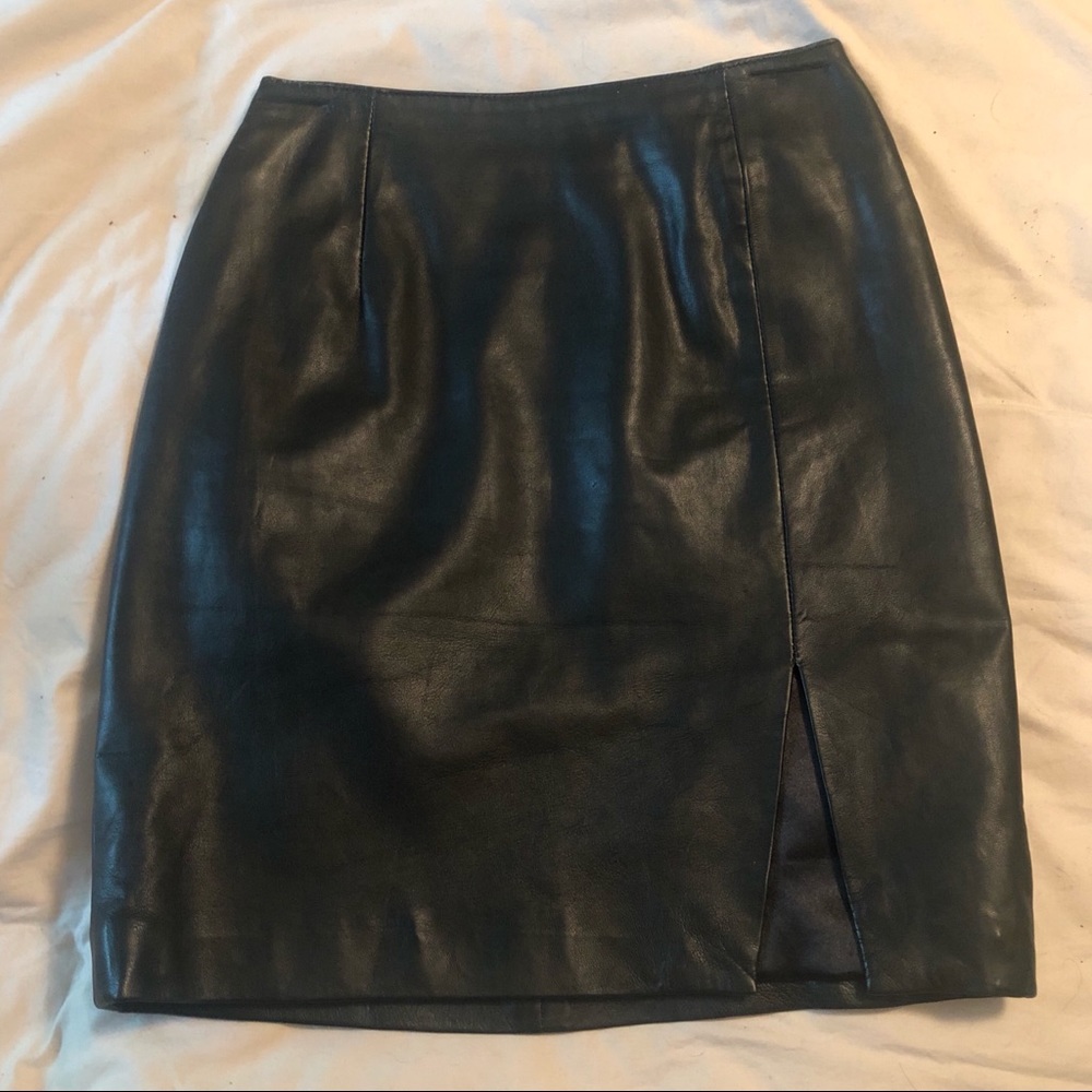 Vintage leather skirt